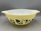 Vintage PYREX 13' Gooseberry Yellow Cinderella 4 Qt Mixing Bowl w/Handles #444