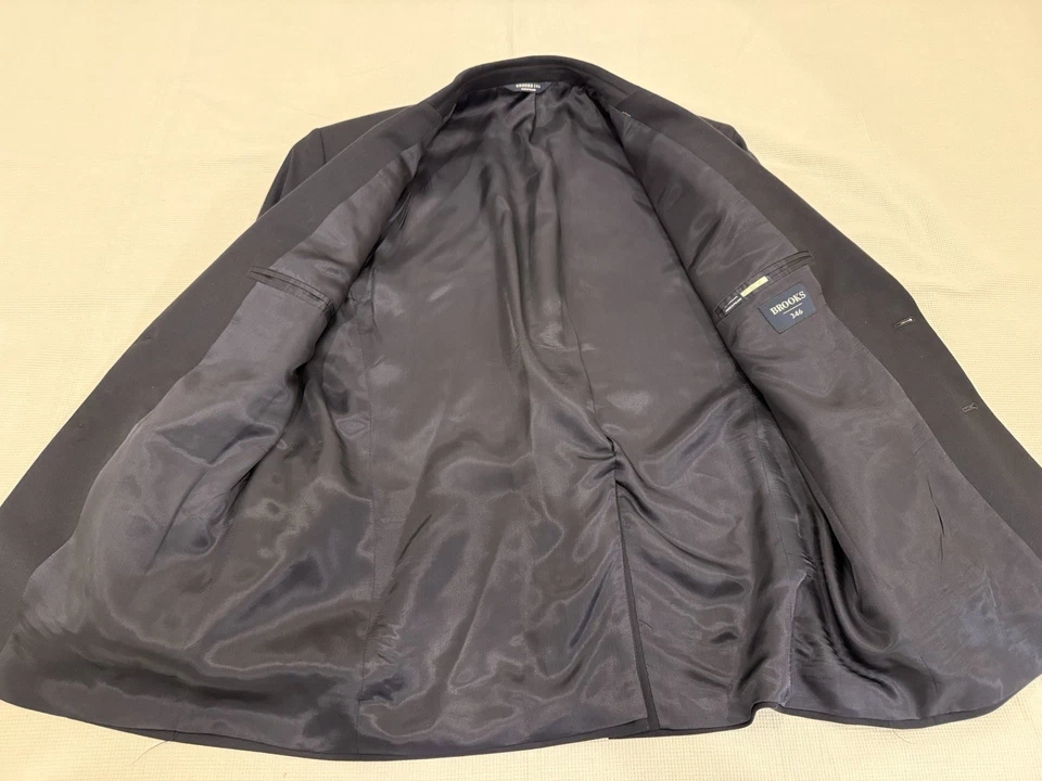 BROOKS BROTHER 346 шерсти кашемир золото кнопки блейзер темно-синий куртка мужская 44S - Изображение 3 из 4