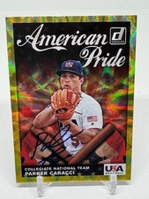 2019 Donruss American Pride Gold /99 RC SIGNED #AP26 Parker Caracci