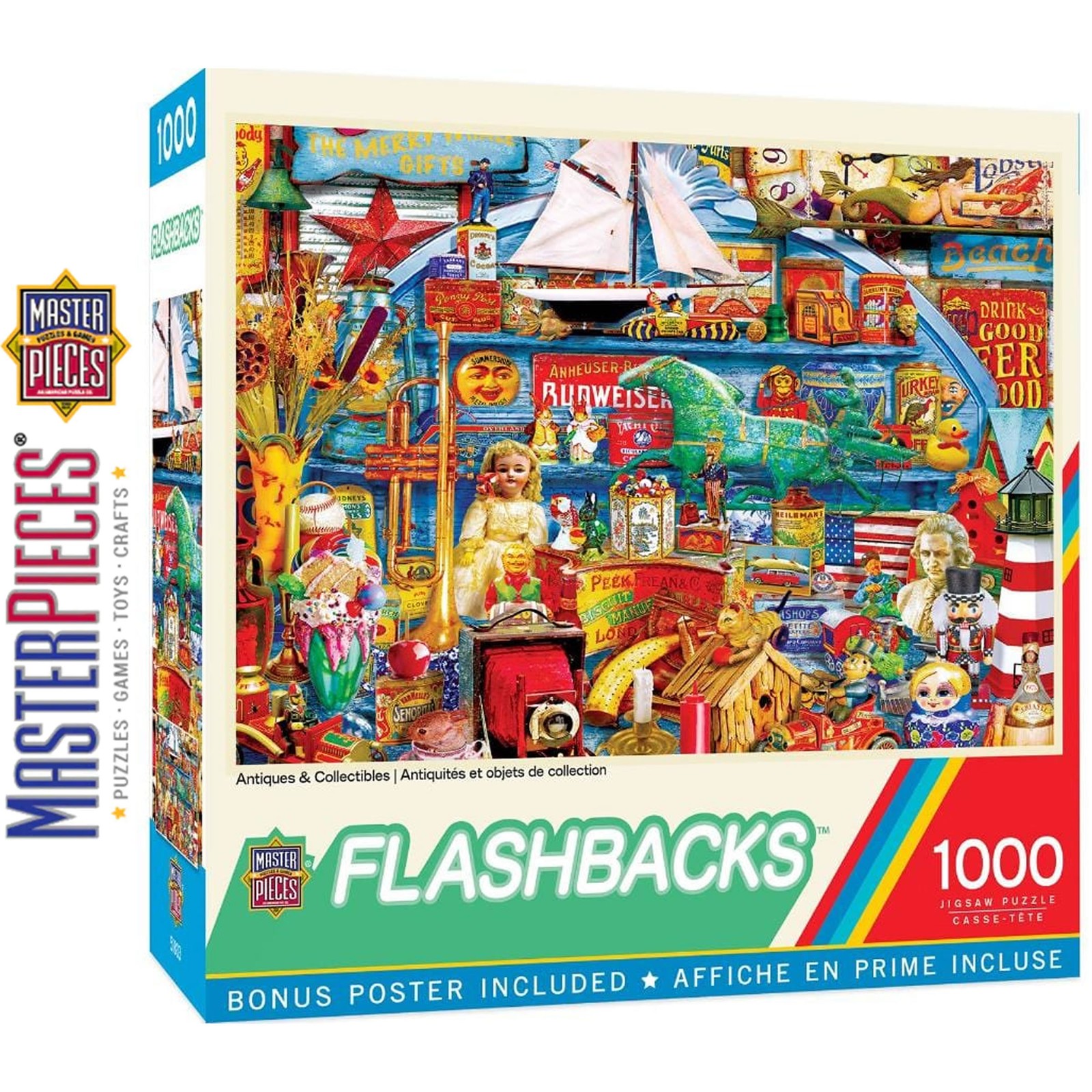 Flashbacks ANTIQUES & COLLECTIBLES 1000pc Masterpieces Jigsaw Puzzle 72037