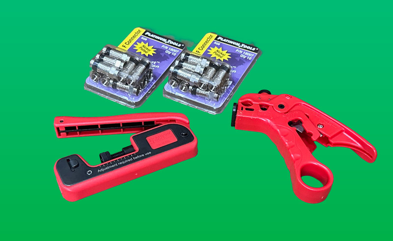 Platinum Tools 16220C SealSmart II Compression Crimp Tool, Wire Stripper, & RG6