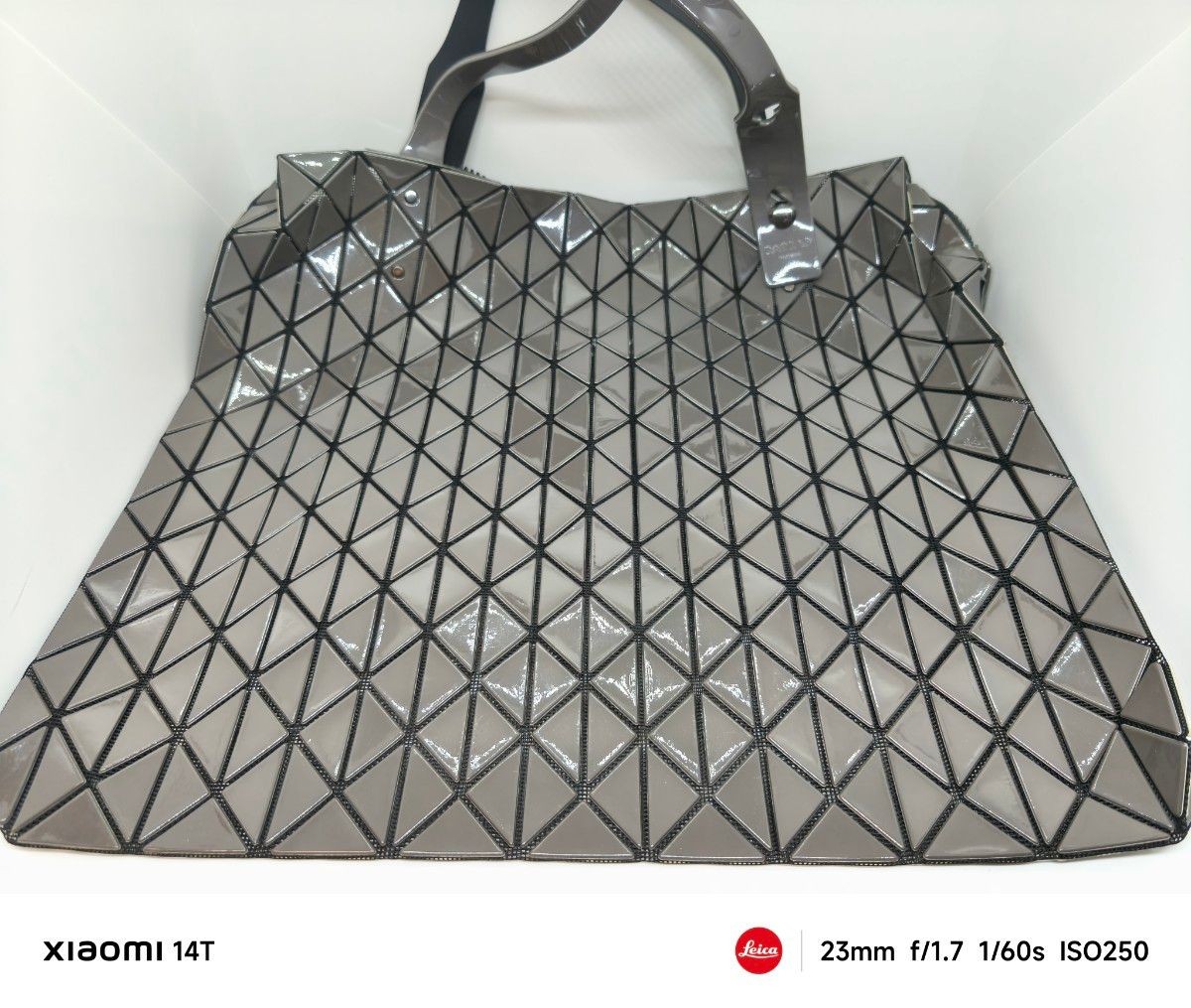 Bao Bao Triangular Pattern Tote Rare Large Used V… - image 3