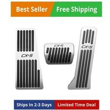 3pcs Anti-slip No Drilling Aluminum Rest Brake Gas Accelerator Pedal Covers F...