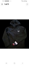Reebok Boys Black Softshell Hooded Zip Basic Jacket Size 5/6 Polyester Outerwear