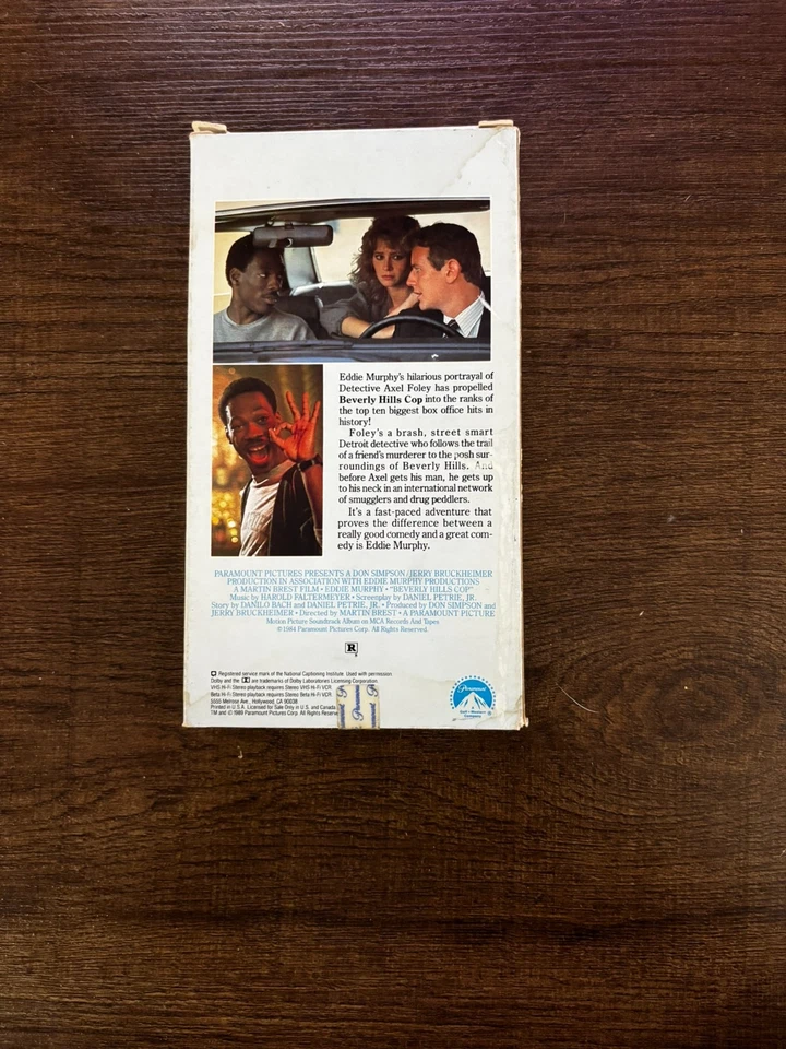 Vintage Beverly Hills Cop VHS 1984 Eddie Murphy Paramount Bruckheimer - Image 2 of 4