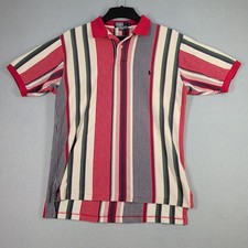 Polo Ralph Lauren Polo Shirt Mens Large Multicolor Striped Cotton Short Sleeve