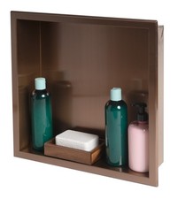 ALFI brand ABNP1616 16" Stainless Steel Recessed Shower Shelf - Copper