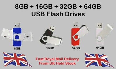 8 GB, 16 GB, 32 GB, 64 GB USB 2.0-Flash-Laufwerk Speichersticks Stift drehbar: Kostenloser Versand