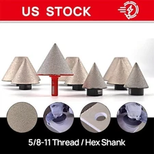 1pc 35/50/82mm Diamond Chamfer Bit Cone Milling Finger Beveling Hole Countersink