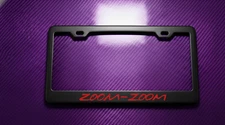 Black License Plate Frame for Zoom-Zoom, Zoom Zoom for Mazda