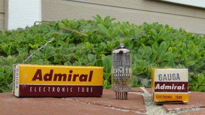 6AU6A x2 NOS/NIB Admiral (GE) Pentode Tube-Date Matched Pair-Tested-Free Ship US
