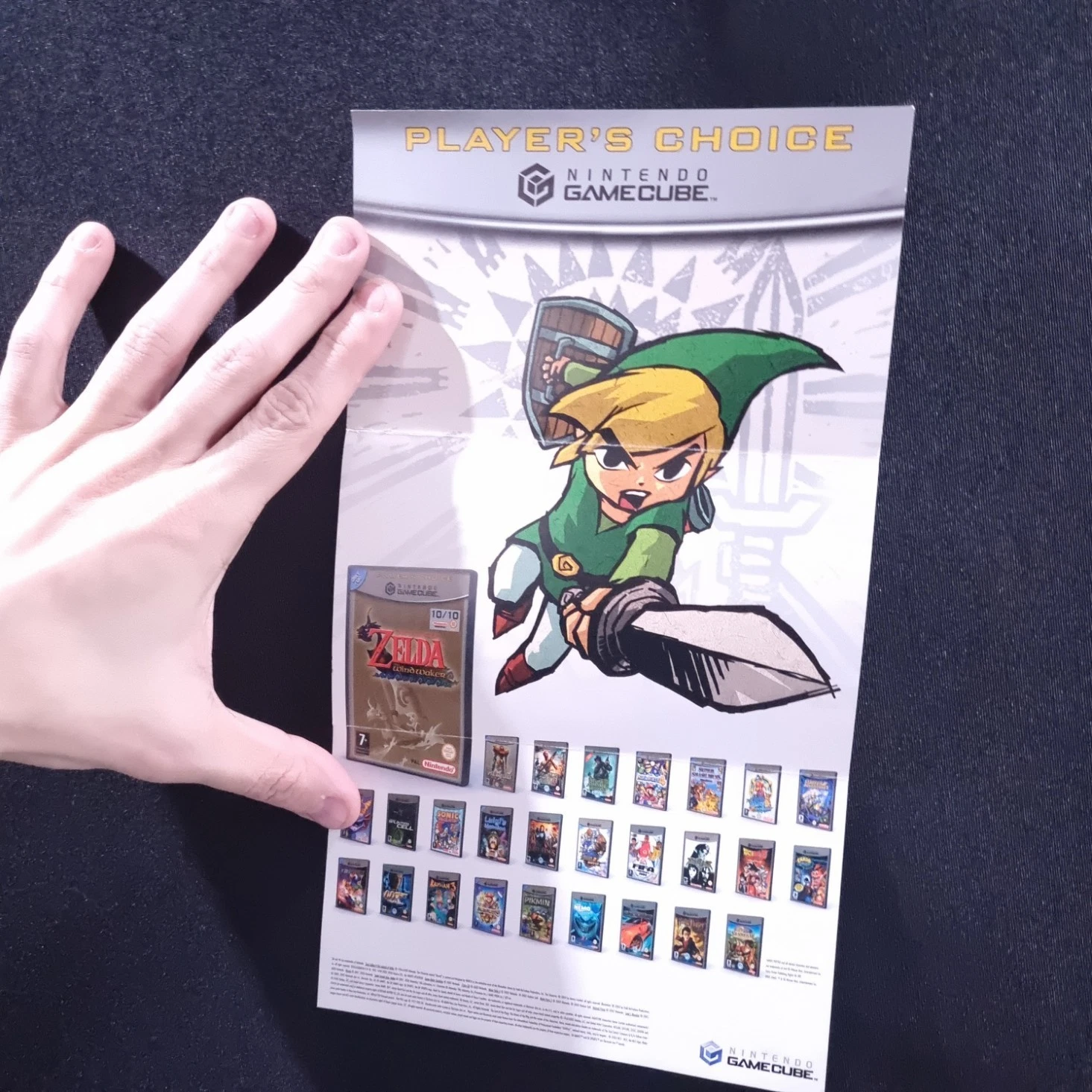 Original Poster The Legend of Zelda The Wind Waker Nintendo Gamecube RARE