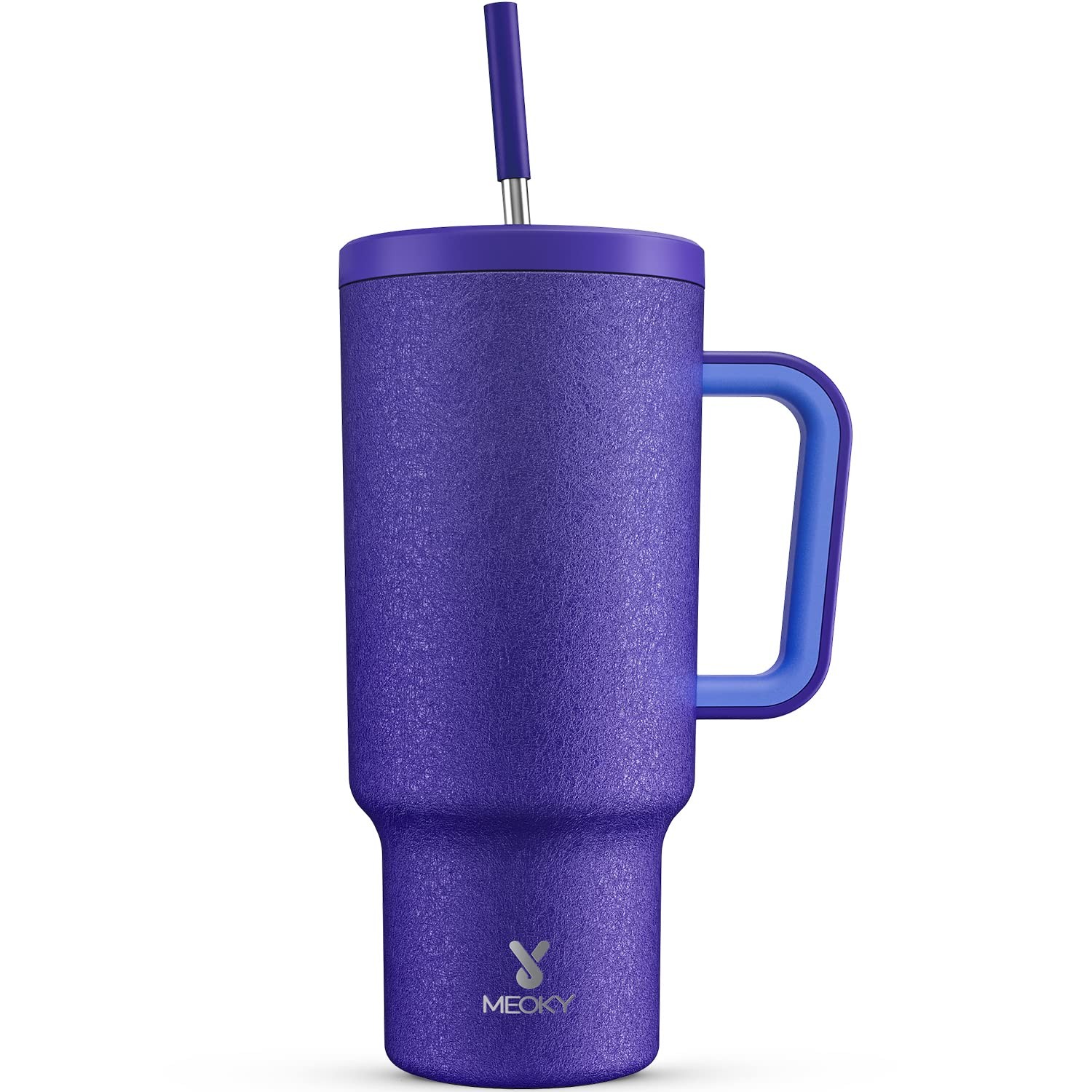 40oz Tumbler with Handle, Leak-proof Lid and Straw, Insulated Coffee Mug Stai...