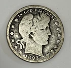 1893-O New Orleans Mint Silver Barber Half Dollar Very Good Details