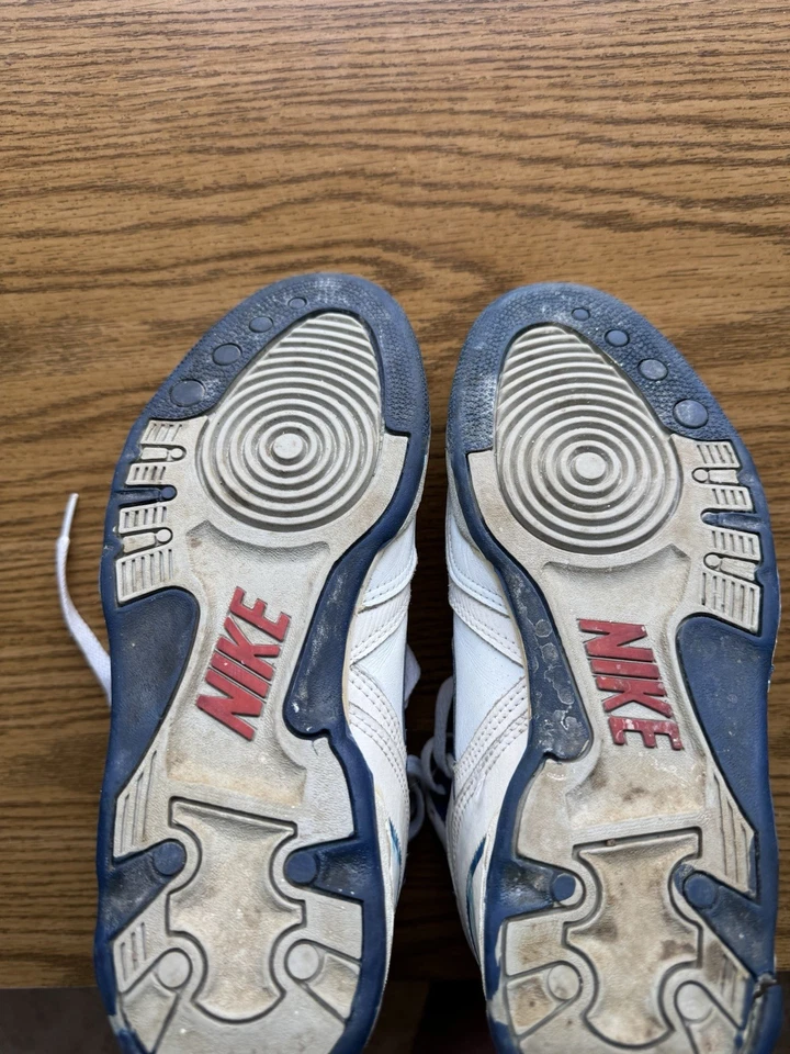 Nike Air Delta Force Hi Tops Vintage 80s Style White Blue Men’s Size 8.5 8 1/2 - Image 4 of 4