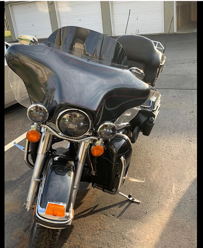 Faro LED de 7" y barra de luz antiniebla de paso para Kawasaki Vulcan VN 1500 1600 1700 Foto 4 de 4