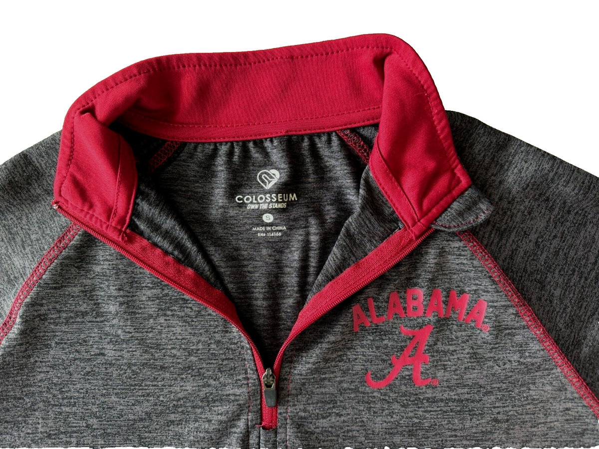 Womens Small 1/4 Zip Alabama Crimson Tide Dark gray Athletic