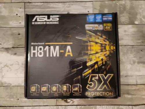 Asus H81M-C Intel Desktop Motherboard i5 4440S CPU, 8GB DDR3 Blackplate, Cooler
