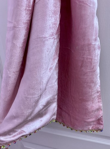 Bufanda de terciopelo rosa - Imagen 4 de 12