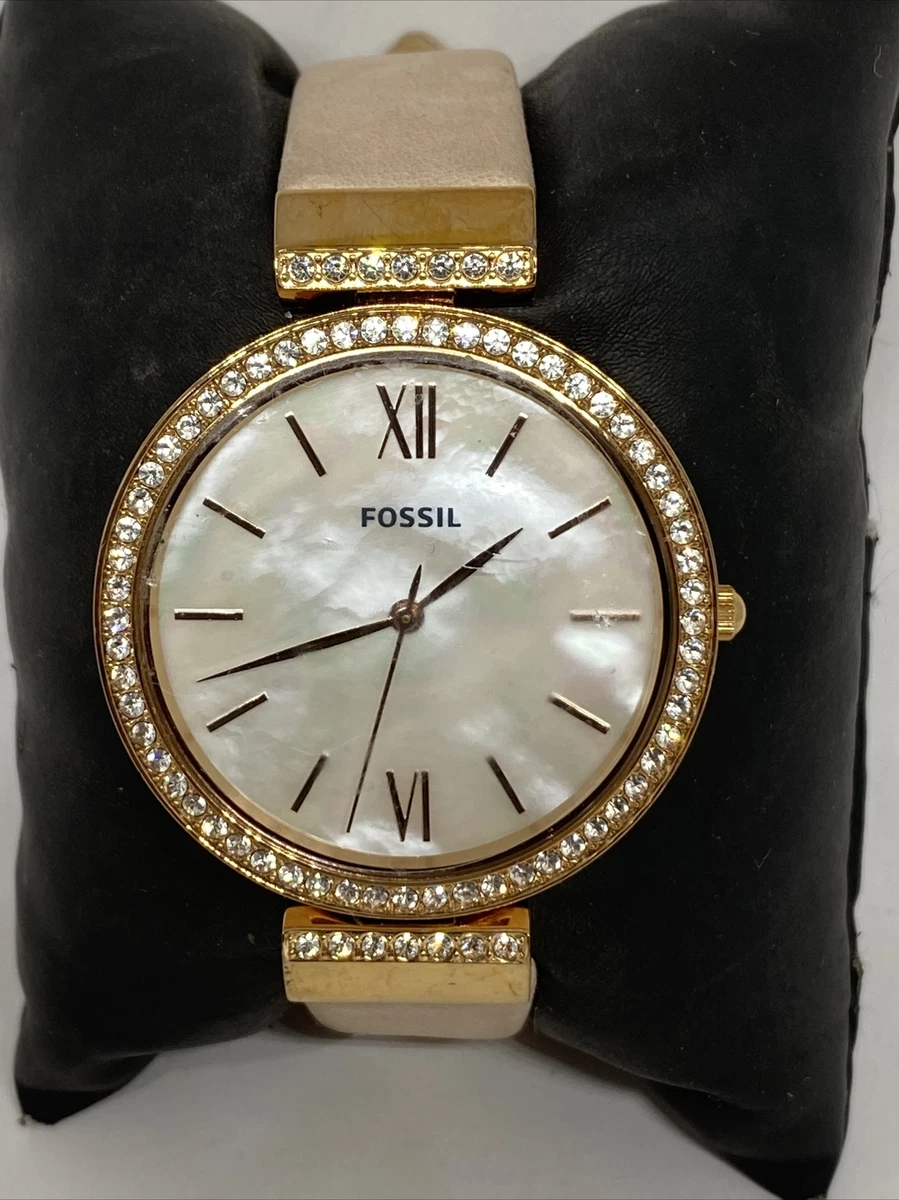 Fossil Madeline ES4537 Women Blush Leather Analog Dial Quartz Wrist Watch JK884