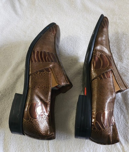 Izak Matalini Moda Italiana Men's Brown Dress Shoes Size 8 1/2 - Picture 10 of 12