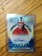 2020 Bowman Chrome /75 Adley Rutschman Dawn of Glory Auto Baltimore Orioles RC