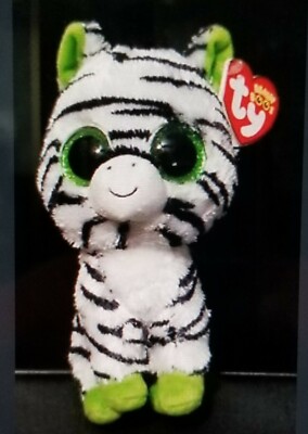 Ty Beanie Boos Zig-Zag the Zebra Style 36036 NEW Boo 6” 15cm MWMT