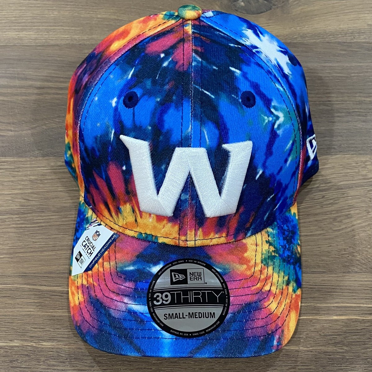 Washington Commanders New Era Crucial Catch Sideline 39THIRTY Hat Cap  Tie-Dye