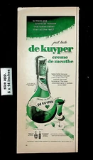 1955 De Kuyper Creme de Menthe Green Cordial Vintage Print Ad 26238