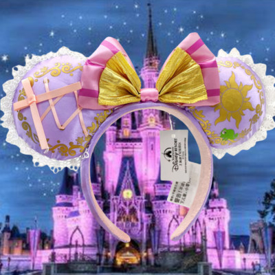 Disney` Parks Princess Tangled Headband Rapunzel Minnie Ears Disneyland US Ship