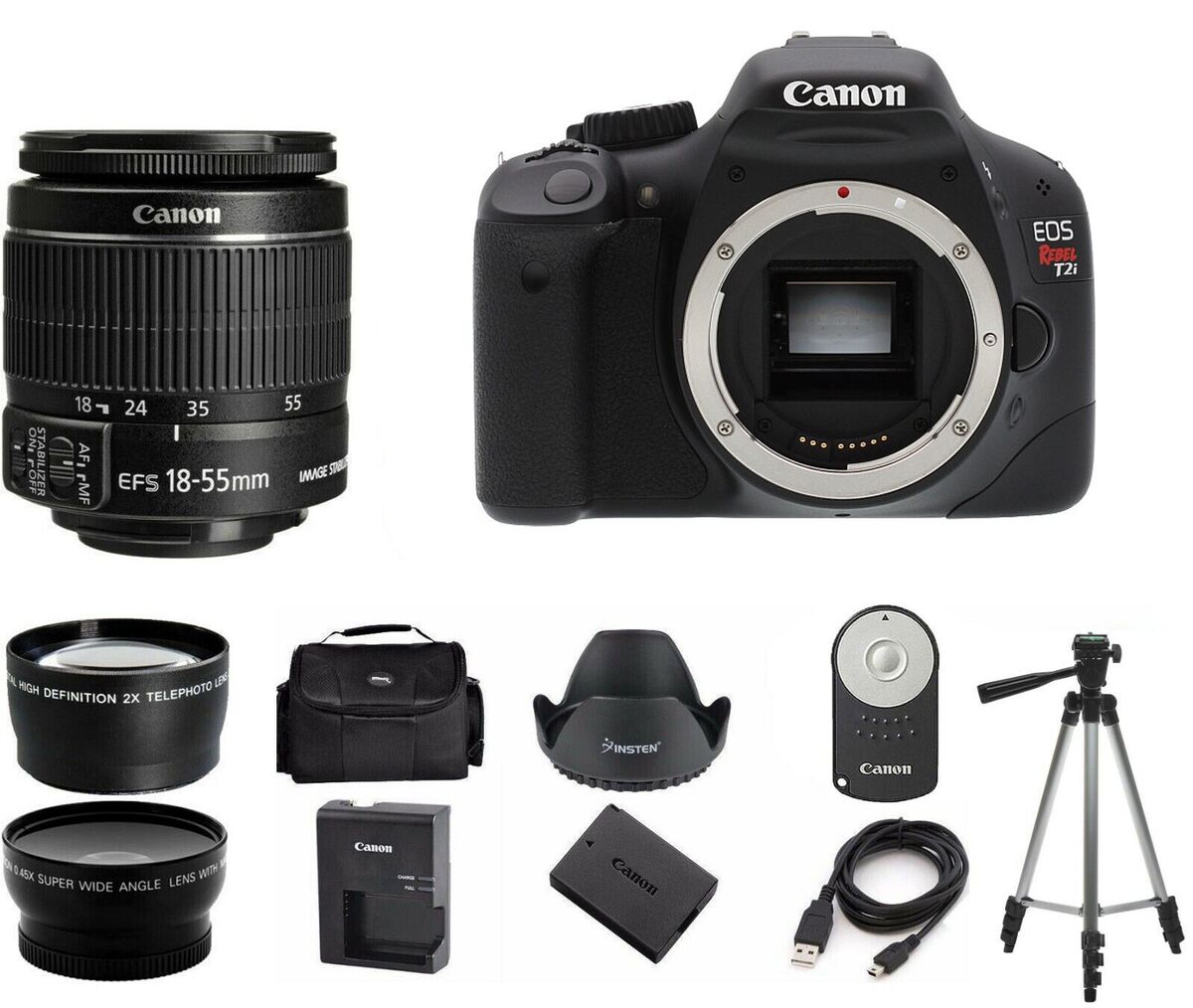 Canon EOS Rebel T2i 18.0MP Digital Camera 18.0MP With 18 Canon EOS Rebel T2i 18.0MP Digital Camera 18.0MP With 18