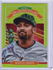 2020 Donruss Optic Lime Green Prizm Diamond Kings #10 Marcus Semien Athletics