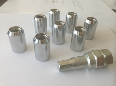 24 TUNER WHEEL LOCK LUG NUTS 8 POINT KEY 12X1.25 12 1.25 ACORN OPEN END ...