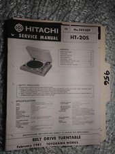 Hitachi ht-20 s service manual original repair book stereo turntable
