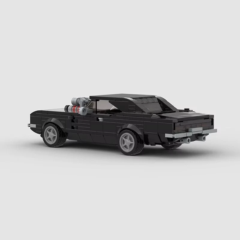 1969 Dodge Charger Hell Charger Ghost Rider MOC Auto Car Rennwagen Klemmbaustein - Bild 4 von 4