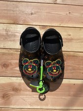 Disney Mickey Mouse Glow In The Dark Crocs Clogs M7/W9 Brand New