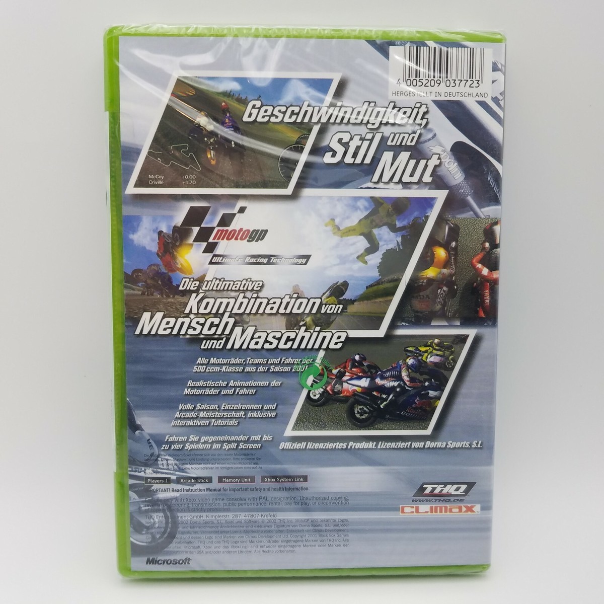 MotoGP 2001 Season THQ New Sealed XBOX German PAL Format Make