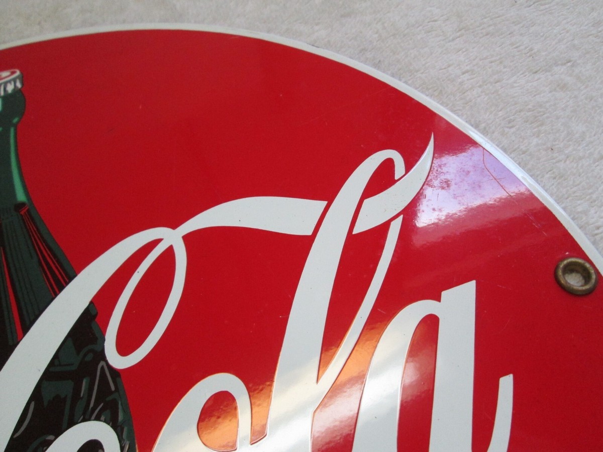 COCA-COLA BEAUTIFUL ROUND SIGN ANDE ROONEY PORCELAIN 11” | eBay