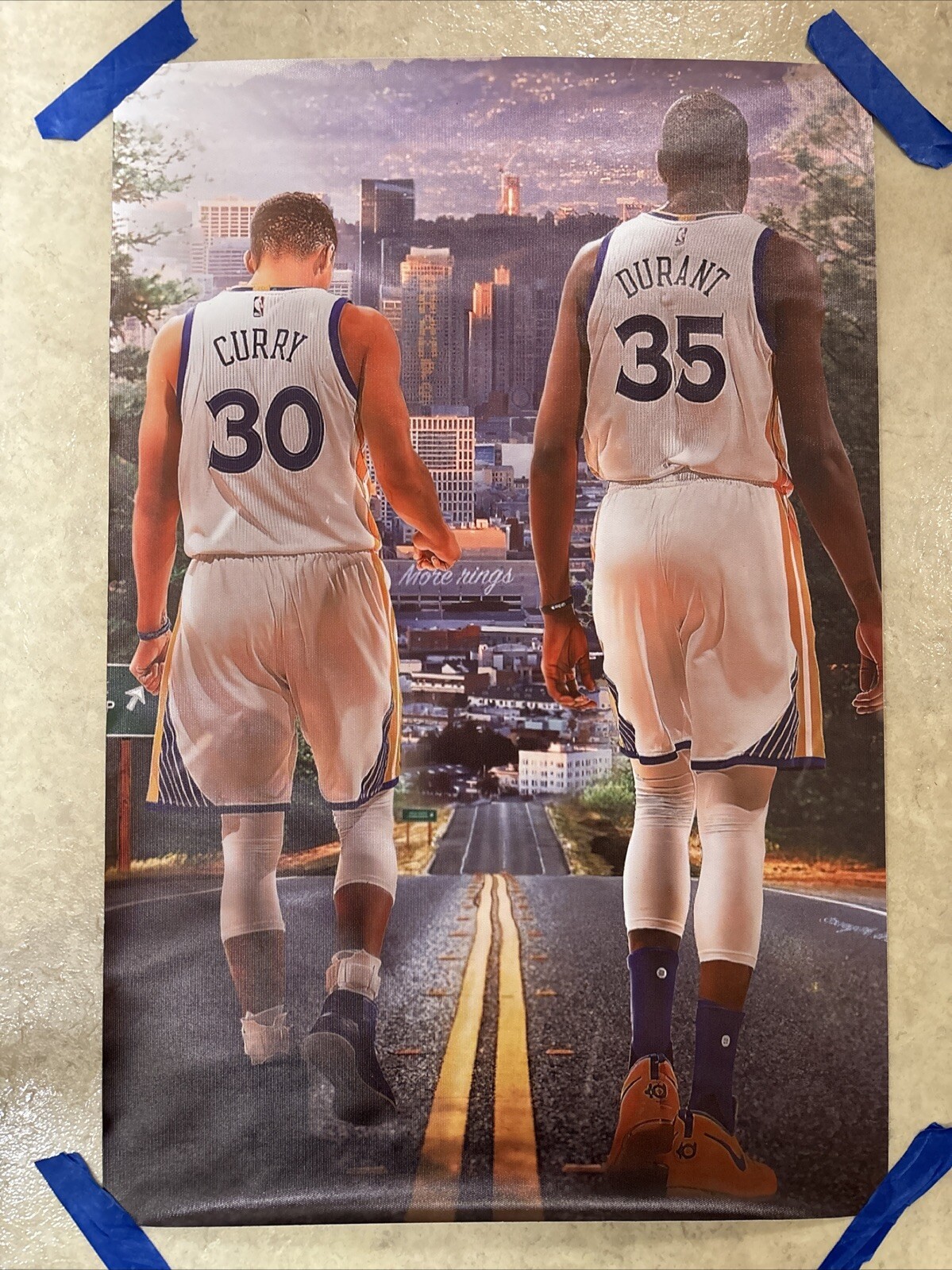 Kevin Durant Steph Curry Canvas Poster Wall Art ✅ NBA Basketball ✅ 16x24” ✅ New