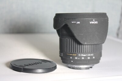 Sigma DC 17-70mm F2.8-4.5 Autofokus Macro Objektiv Nikon Front & Rear Lens Caps