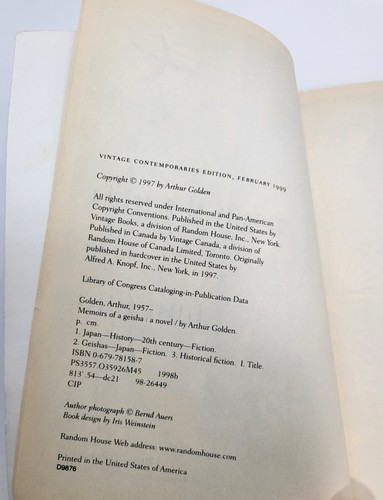 Memoirs of a Geisha: A Novel - Paperback By Golden, Arthur - Picture 5 of 6