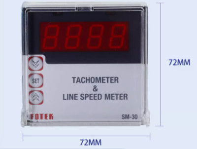 1PC Fotek SM-30 SM30 220V Tachometer Line Speed Meter Brand