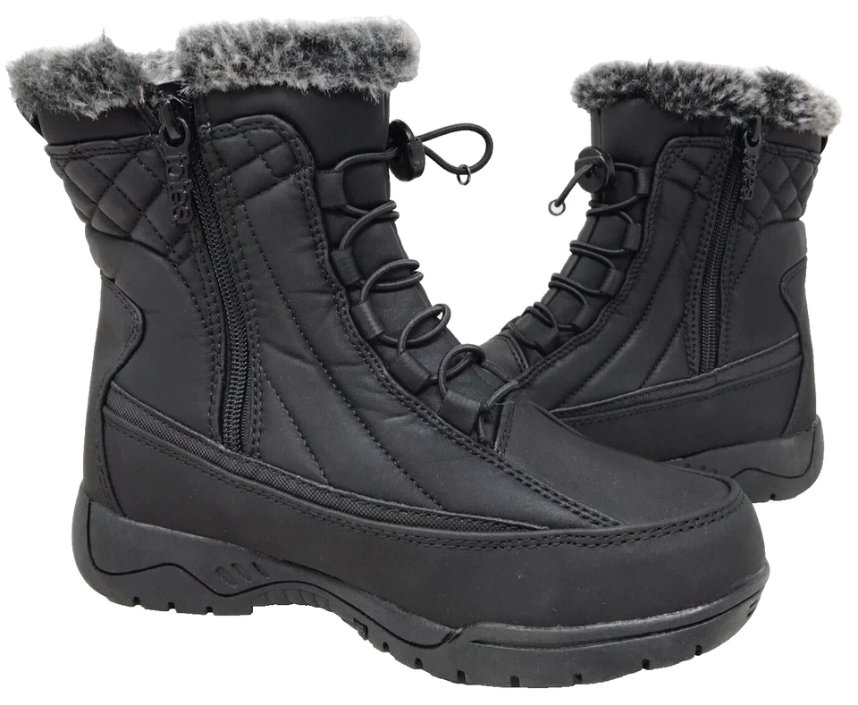 Botas Totes para mujer Eve cortas con cremallera resistentes al agua forradas de piel negras talla: 6 186A Foto 2 de 4