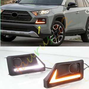 Fit For Toyota Rav4 2019 2021 Led Daytime Running Lights Dynamic Turn Signal Ebay