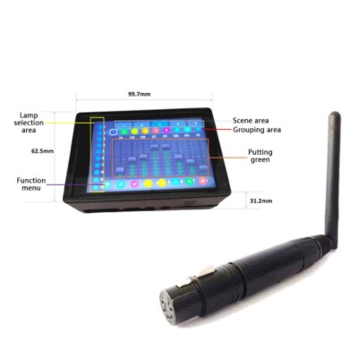 Master-DMX Lighting Console Touch Control+3rd 3-Pin WIFI-DMX Controller ...