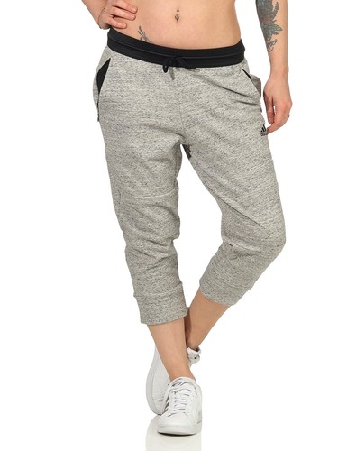 adidas Performance Damen Sport 3/4 Hose grau meliert Fitnesshose NEU S93962 - Bild 1 von 3