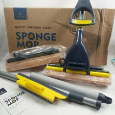 Yocada Sponge Mop Home Commercial Use Tile Floor Bathroom Yellow and Grey 