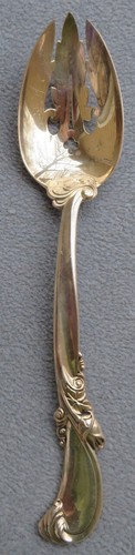 Wallace Sterling Silver Waltz of Spring Pierced Table Serving Spoon