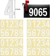Reflective 4  Inch Mailbox Street Numbers Stickers Labels Individual