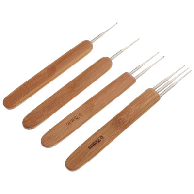 4PCS Extensions Hair Extension Crochet Hooks for Hair Dreadlock Accessories
